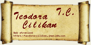 Teodora Cilikan vizit kartica